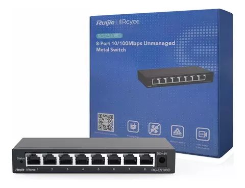 Switch Red Ip 8 Puerto Ruijie RG-ES108D 100 Mbps