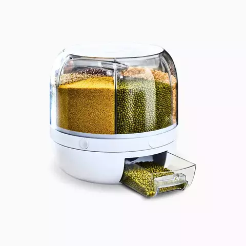 Dispenser Giratório 6 Compartimentos – Armazenamento de Grãos