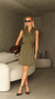 VESTIDO CURTO TRANSPASSADO EM ALFAIATARIA COM ROLOTE-VERDE ESCURO-38