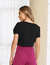 BLUSA MANGA CURTA PREGA DECOTE