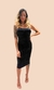Vestido Tubinho Drapeado tomara caia – Preto