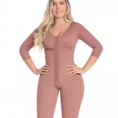 Recuperação pós-operatória Bodysuit completo, vestuário de alta compressão, após lipoaspiração, cinta, sutiã Fit, 360 broches, REF