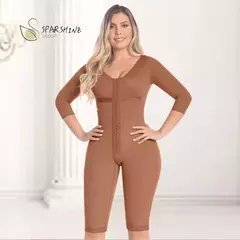 Recuperação pós-operatória Bodysuit completo, vestuário de alta compressão, após lipoaspiração, cinta, sutiã Fit, 360 broches, REF - Be Level