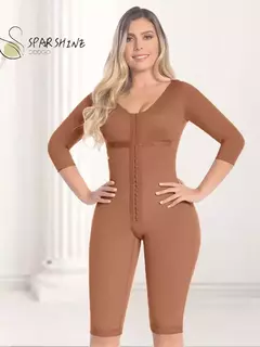 Imagem do Recuperação pós-operatória Bodysuit completo, vestuário de alta compressão, após lipoaspiração, cinta, sutiã Fit, 360 broches, REF