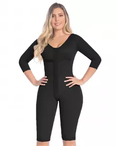 Recuperação pós-operatória Bodysuit completo, vestuário de alta compressão, após lipoaspiração, cinta, sutiã Fit, 360 broches, REF