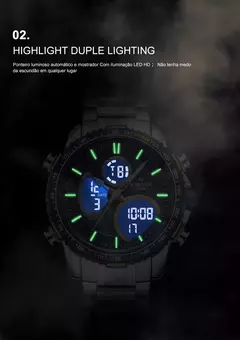 Naviforce men assist topo marca de luxo grande dial relógios do esporte dos hom - loja online
