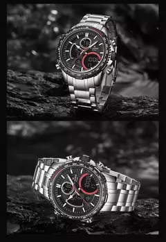 Naviforce men assist topo marca de luxo grande dial relógios do esporte dos hom - Be Level