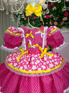 Vestido Bella Child Junino Caipira Luxo Florzinhas (VESTBLLCHLJNUCPRLXFLRZ)
