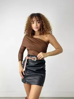 Body Feminino em Tule Ombro Único Sheila Ref. 1507