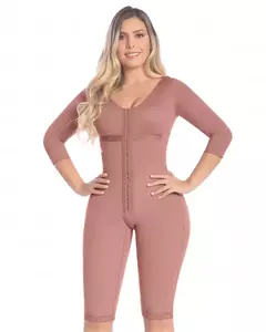 Recuperação pós-operatória Bodysuit completo, vestuário de alta compressão, após lipoaspiração, cinta, sutiã Fit, 360 broches, REF na internet