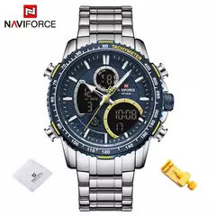 Naviforce men assist topo marca de luxo grande dial relógios do esporte dos hom