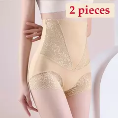 Cintura alta shapewear barriga controle calcinha renda emagrecimento roupa interior feminina cintura trainer corpo shaper roupa interior - comprar online