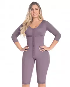 Recuperação pós-operatória Bodysuit completo, vestuário de alta compressão, após lipoaspiração, cinta, sutiã Fit, 360 broches, REF na internet