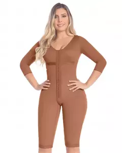 Recuperação pós-operatória Bodysuit completo, vestuário de alta compressão, após lipoaspiração, cinta, sutiã Fit, 360 broches, REF - loja online