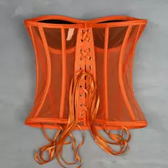 Feminino sexy multicolorido elegante moda personalidade net rosto espartilho emenda net espartilho cintura espartilho