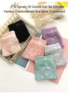 Calcinha de renda transparente feminina tamanhos grandes com cintura alta verão sexy malha oco para fora cuecas femininas plus size na internet