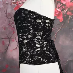 Espartilho feminino elástico livre algodão renda espartilho delicado e elegante mostrar estilo macio espartilho topo mulher na internet