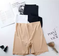 Imagem do Novo verão gelo seda de cintura alta fina barriga compartimento leggings anti-luz calças de segurança verão feminino tamanho grande sem marcas