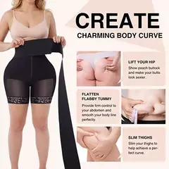 Envoltório De Cintura Para Perda De Peso, Bumbum Levantador, Trainer Espartilho, Controle De Barriga, Cinta De Modelagem, Cinto De Emagrecimento, Body Shaper - comprar online