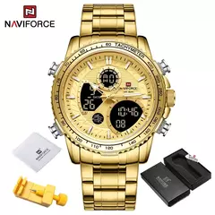 Naviforce men assist topo marca de luxo grande dial relógios do esporte dos hom - Be Level