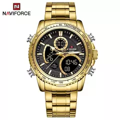 Naviforce men assist topo marca de luxo grande dial relógios do esporte dos hom - Be Level