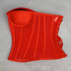 Imagem do Feminino sexy multicolorido elegante moda personalidade net rosto espartilho emenda net espartilho cintura espartilho