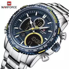 Naviforce men assist topo marca de luxo grande dial relógios do esporte dos hom na internet