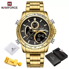 Imagem do Naviforce men assist topo marca de luxo grande dial relógios do esporte dos hom