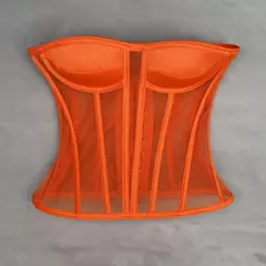 Feminino sexy multicolorido elegante moda personalidade net rosto espartilho emenda net espartilho cintura espartilho - comprar online