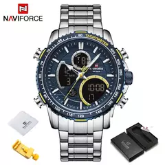 Naviforce men assist topo marca de luxo grande dial relógios do esporte dos hom na internet