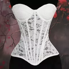 Espartilho feminino elástico livre algodão renda espartilho delicado e elegante mostrar estilo macio espartilho topo mulher - comprar online