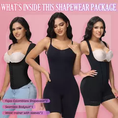 Alta Compressão Cintura Trainer, Fajas Colombianas, Emagrecimento Butt Lifting, Perder peso, Cirurgia BBL Post Op, Pacote Shapewear - comprar online