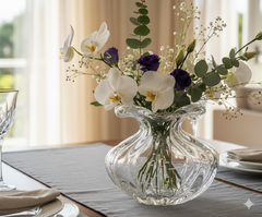 Vaso Murano Frufru Bolinha em Cristal – Elegância e Exclusividade na Sua Decoração - Muniz Utilidades