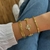 Pulseira trevo dourado