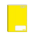 CADERNO BROCHURA 1/4 CAPA DURA STIFF 96 FOLHAS AMARELO
