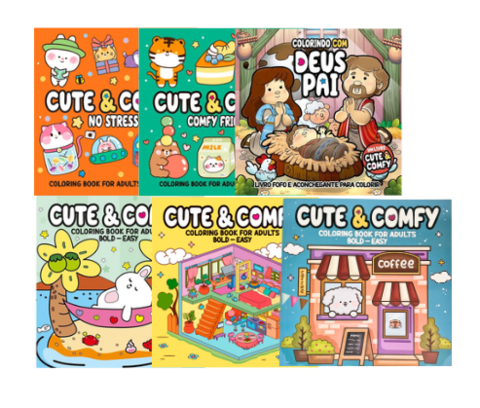 LIVRO P/ COLORIR 32FLS CUTE & COMFY
