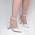 Sapato Scarpin Salto Quadrado Off White na internet