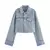 Jaqueta Jeans Cropped Oversized - dominios moda e  acessorios