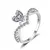 Anel Moissanite em forma de coração - loja online