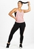 Calça Legging com Bolso em Tela Dry + Regata de Tela + Top Tomara que Caia Preto com Rosé Conjunto Fitness | REF: FRD3 - BellaVest