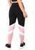 Calça com Detalhes Branco e Rosê Legging Fitness Preto | REF: LC49 - BellaVest