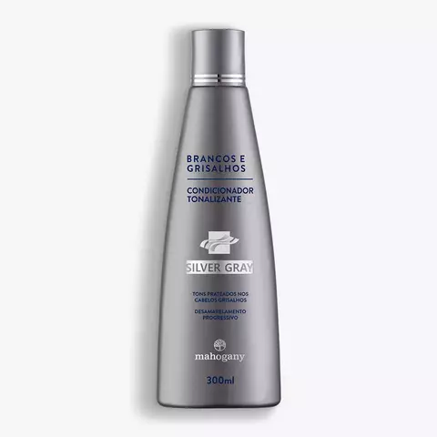 Silver Gray Condicionador 300ml – Mahogany | Realce e Tratamento para Cabelos Grisalhos ou Brancos