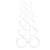 Aros Argolla Set De 6 Sets Nickel 6 Medidas Chata Bag Por 12 Sets - comprar online