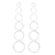 Aros Argolla Set De 6 Pares Nickel Chatas 6 Medidas Bag Por 12 Sets