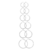 Aros Set 6 Pares; 6 Medidas Plata Bag Por 12 Sets en internet