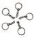 Base de Llavero Argolla 24MM Negra Bag por 100 Unidades - ikoshopmayorista