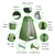 Carpa Para Baño Vestidor Ducha Inodoro Autoarmable Portatil 120X120X190Cm Verde Por Unidad en internet