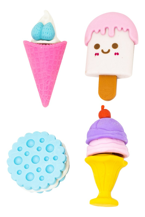 Goma De Borrar Set Helados Bag Por 12 Unidades