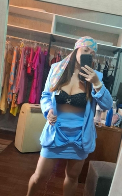 Conjunto Blazer e Saia com laço