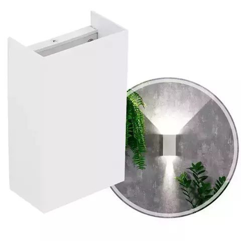 Arandela Magik Branco 10w Branco Quente Ip65 Facho Ajustável 110V/220V